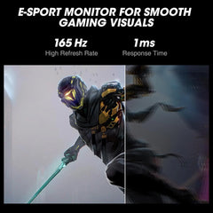 KOORUI 24E3 24 Inch FHD IPS 165Hz 1ms Gaming Monitor, Ultra Slim Frame 99% sRGB, FreeSync G-Sync HDMI / DisplayPort