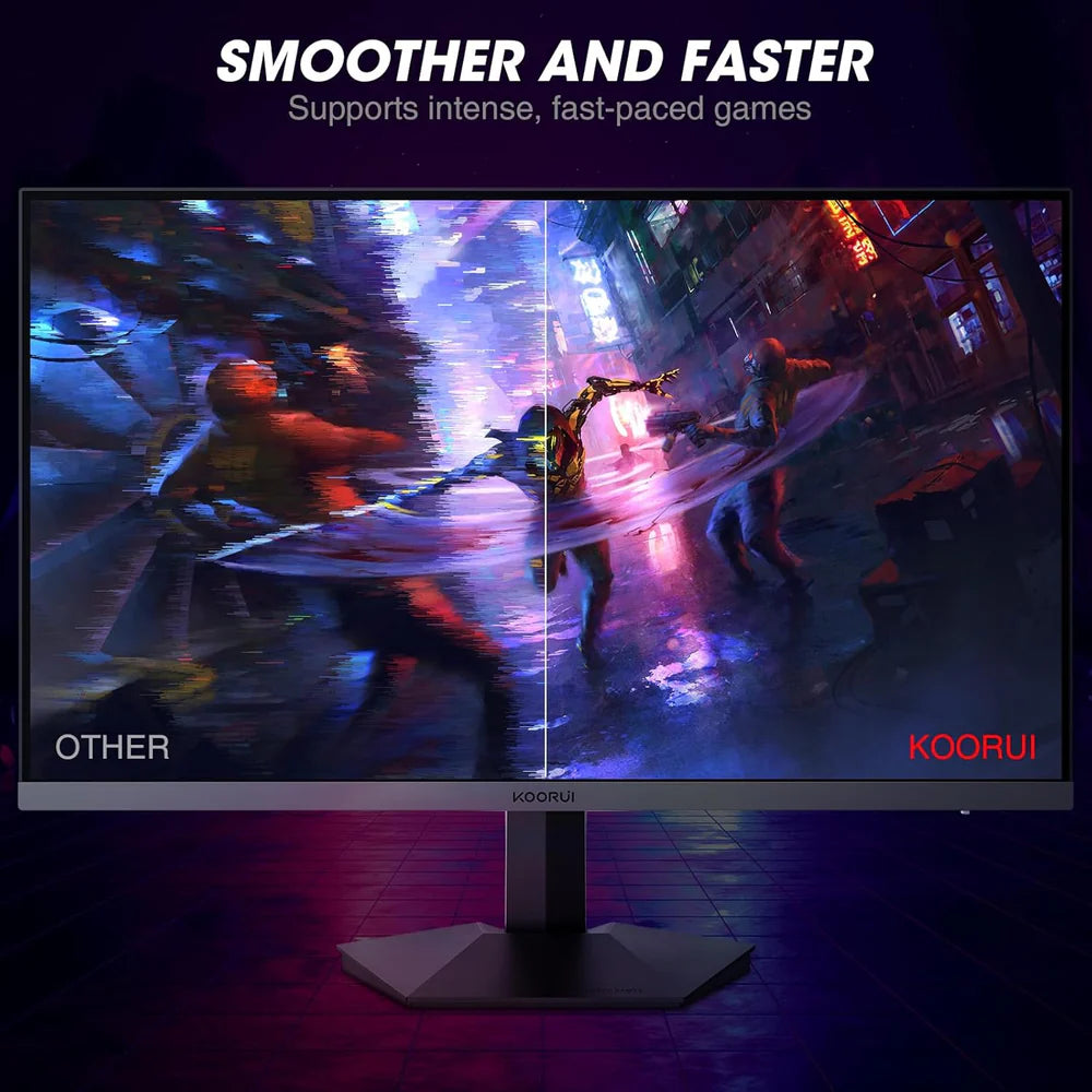KOORUI 24E3 24 Inch FHD IPS 165Hz 1ms Gaming Monitor, Ultra Slim Frame 99% sRGB, FreeSync G-Sync HDMI / DisplayPort