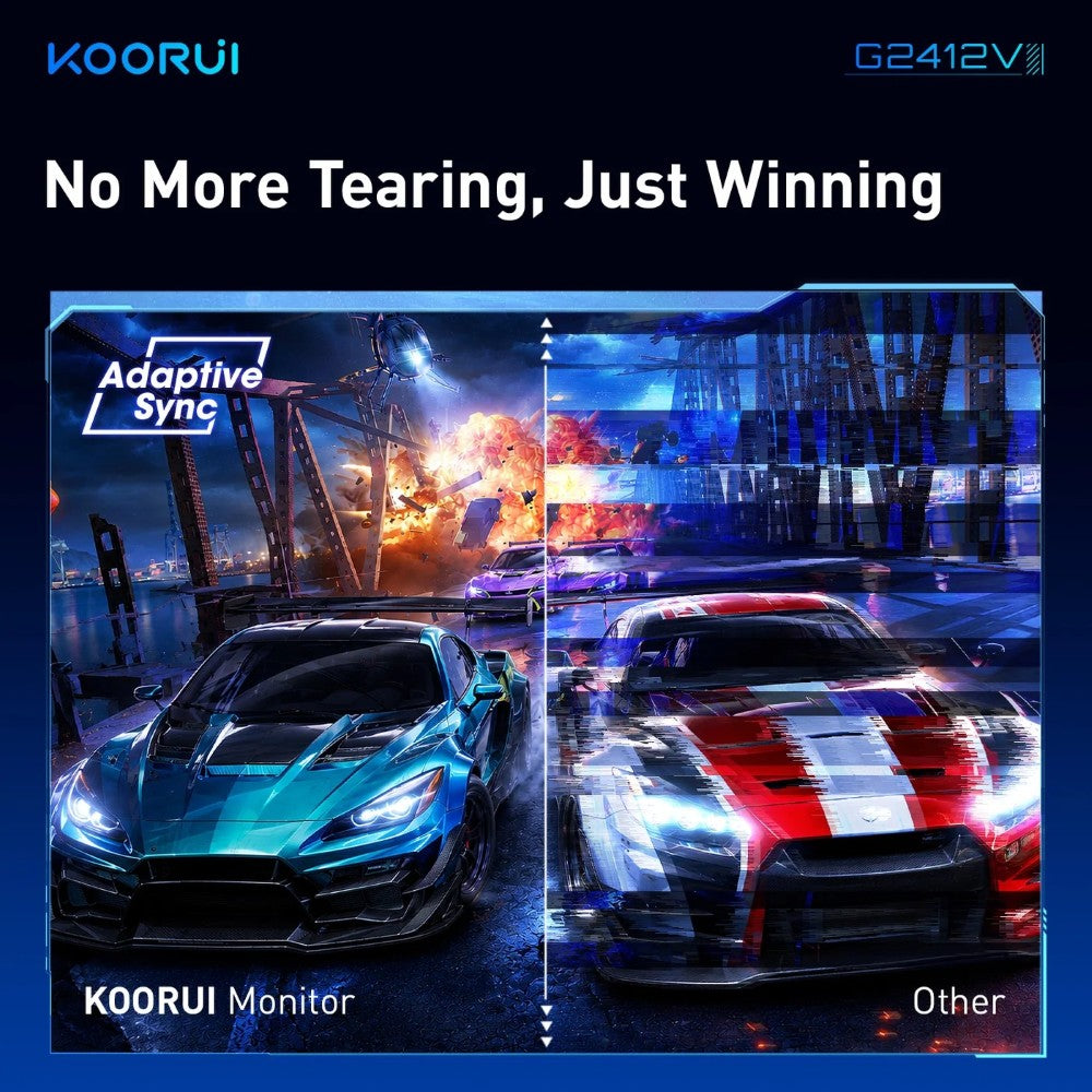 KOORUI G2412V 24 Inch FHD Gaming Monitor | VA Panel | 180Hz | 1ms | 3000:1 Contrast | FreeSync