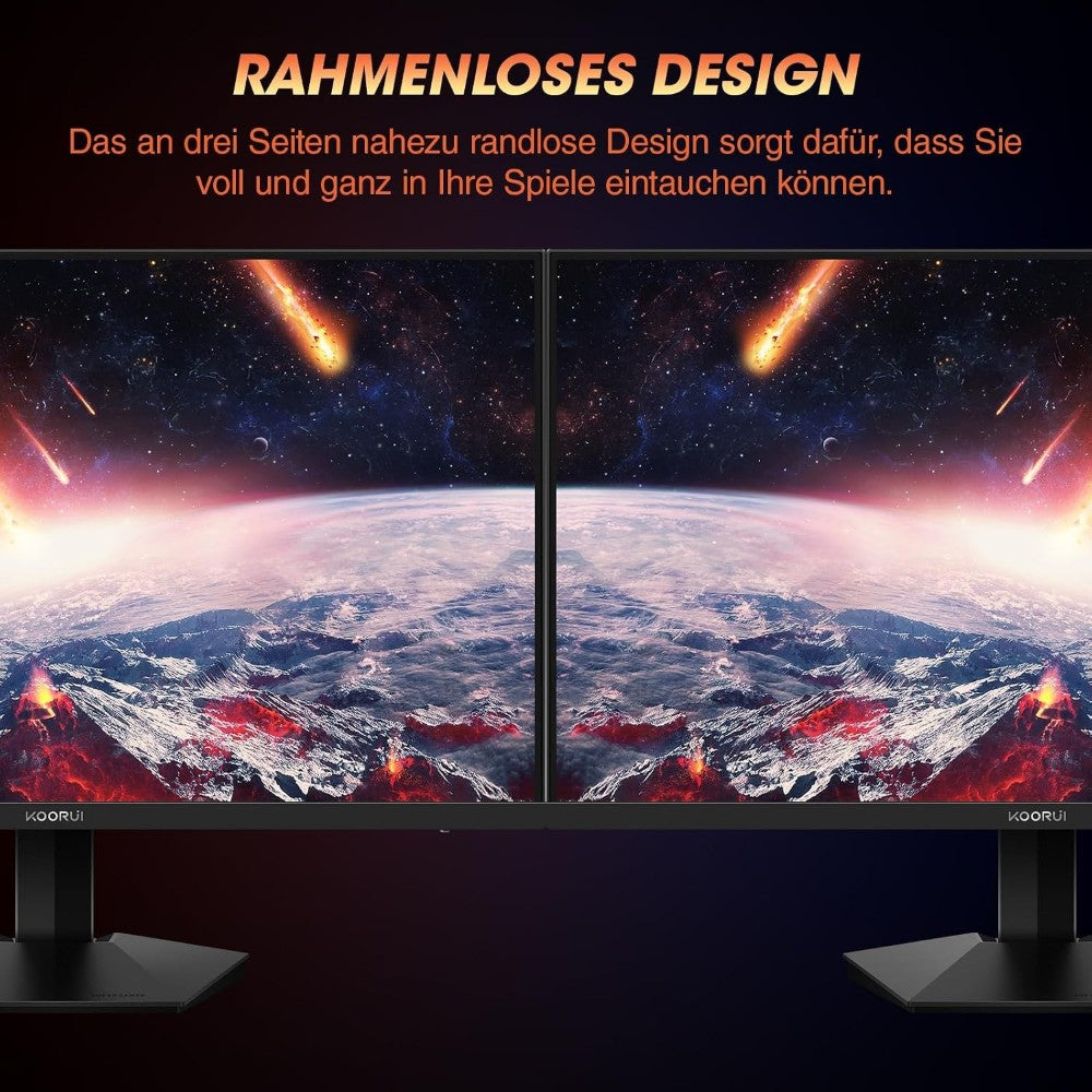 KOORUI G2711X 27 Inch 240hz Gaming Monitor FHD 1080p, IPS Panel, 1ms Response Time, Adaptive sync 3-Sided Frameless,Ultra Slim,VESA,DP HDMI