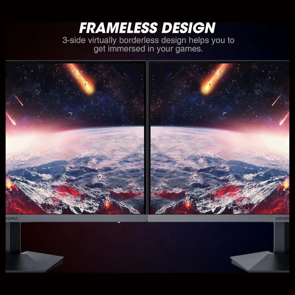 KOORUI GN06 27 Inch FHD Gaming Monitor | IPS | 165Hz 180Hz | 1ms | 90% DCI-P3 | Adaptive Sync | Black