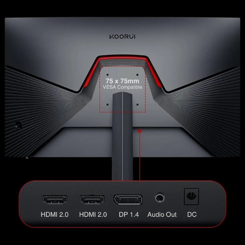 KOORUI GN06 27 Inch FHD Gaming Monitor | IPS | 165Hz 180Hz | 1ms | 90% DCI-P3 | Adaptive Sync | Black