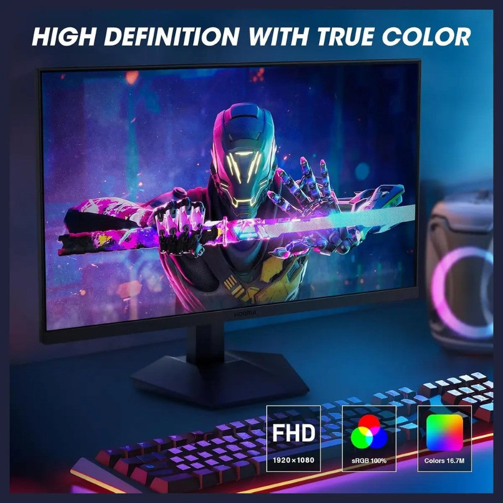 KOORUI GN06 27 Inch FHD Gaming Monitor | IPS | 165Hz 180Hz | 1ms | 90% DCI-P3 | Adaptive Sync | Black