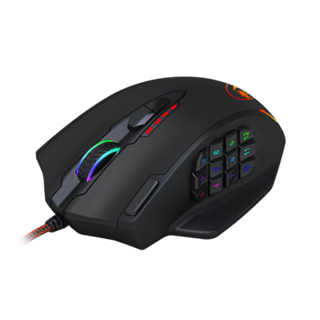 Redragon M908 IMPACT MMO Gaming Mouse, 12400 DPI (Black)