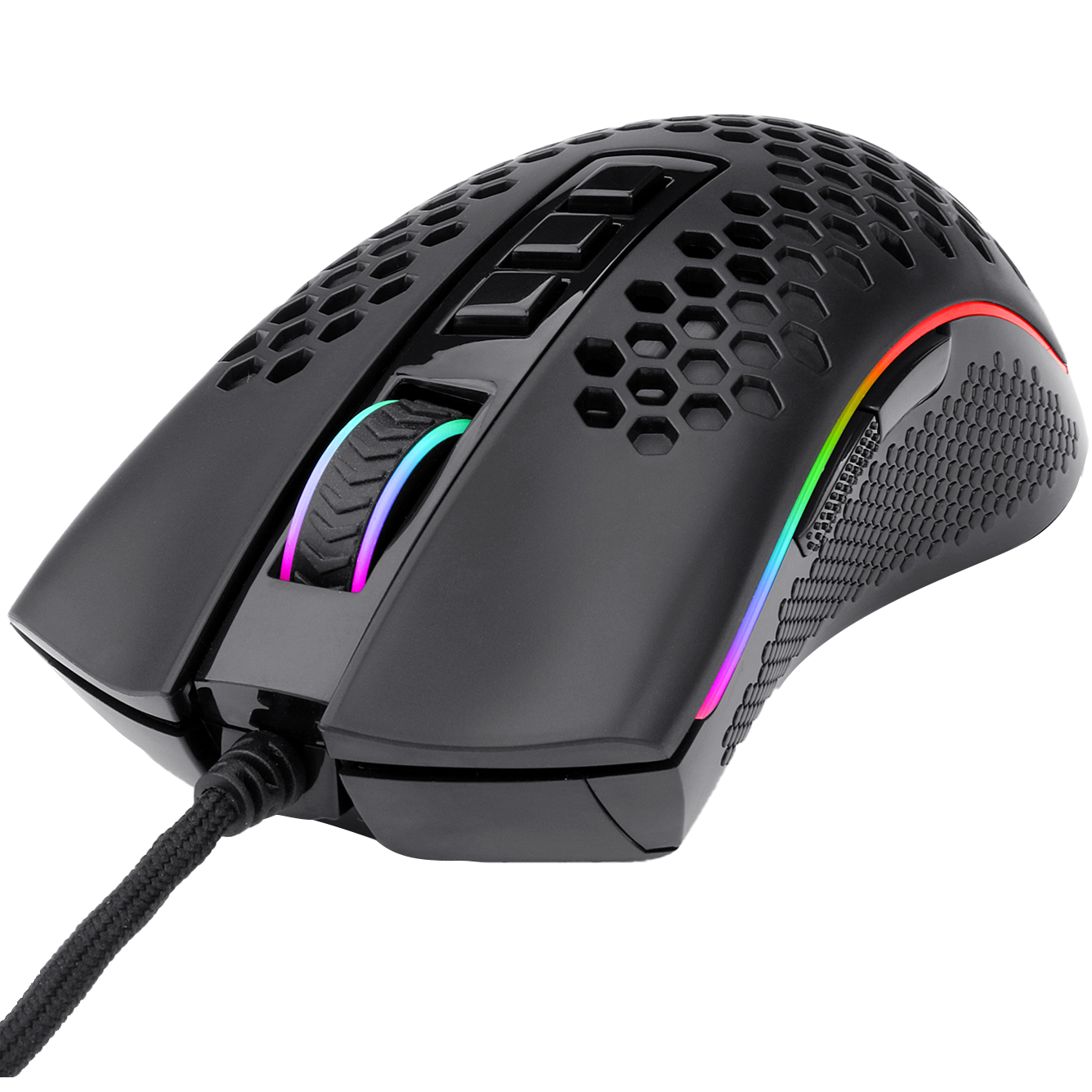 Redragon M808 STORM LUNAR Lightweight RGB Gaming Mouse, 12400 DPI (Black)