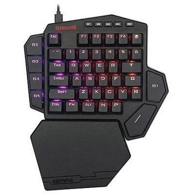 Redragon K585 DITI One-Handed RGB Mechanical Wired Gaming Keyboard with Blue Switches