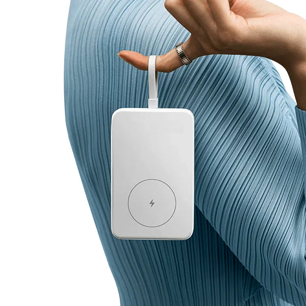 MI Power Bank 10000MAH 33W Magnetic Wireless with Integrated Cable White
