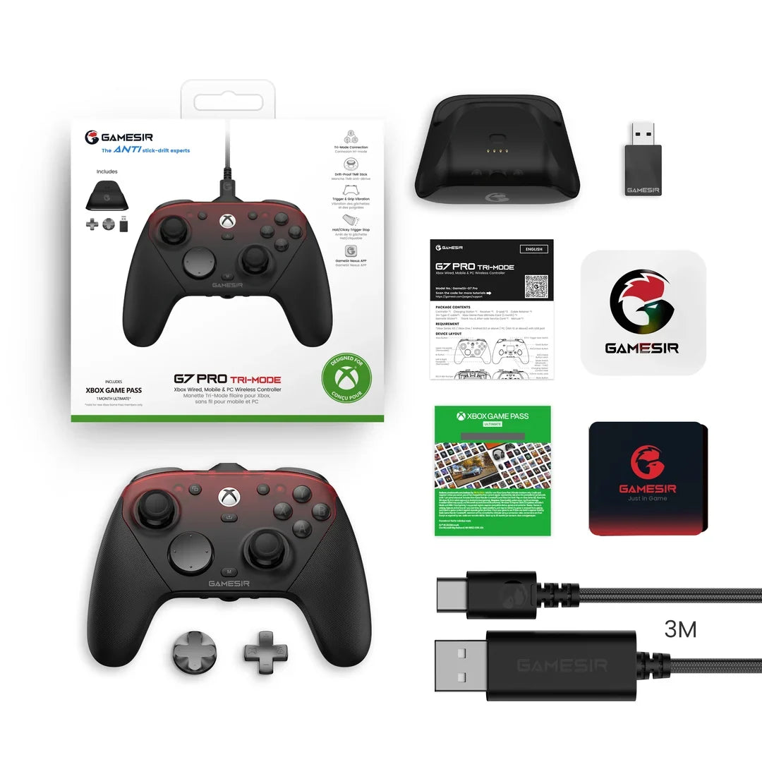GameSir G7 Pro Wireless Gaming Controller – TMR Sticks, Hall Effect Triggers, 1000Hz Polling for Xbox & PC