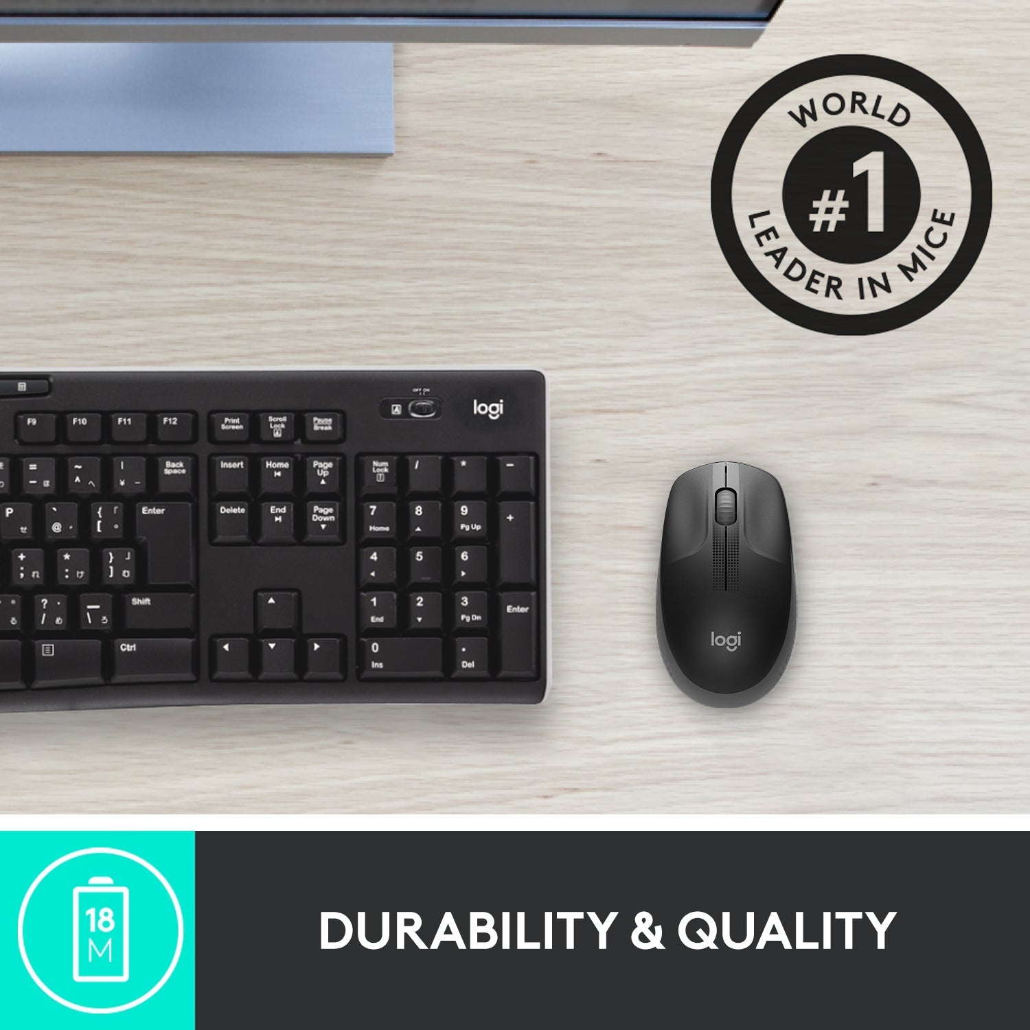 Logitech M190 Wireless Mouse Black