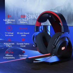 Redragon H510 ZEUS PRO Mode RGB Wireless Gaming Headset (Black)
