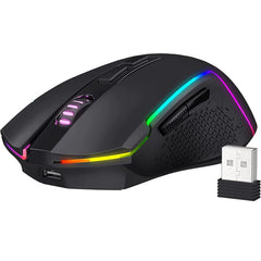 Redragon M693 TRIDENT PRO Wired and Wireless (Bluetooth) Gaming Mouse (Black)