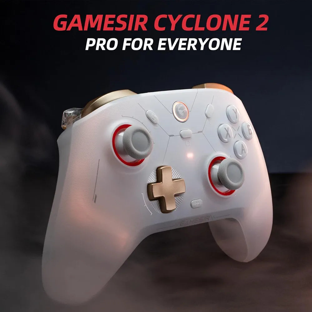 GameSir Cyclone 2 Multiplatform Wireless Controller- TMR Electromagnetic Joysticks&Hall Effect Switch triggers,6-axis Gyro Gaming Controller for Switch/PC/iOS/Android/Steam