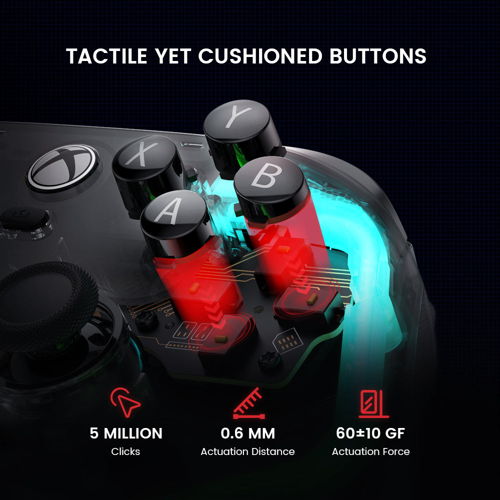 GameSir Kaleid Wired Xbox Controller – Hall Effect Joysticks & Triggers, Transparent Gaming Gamepad