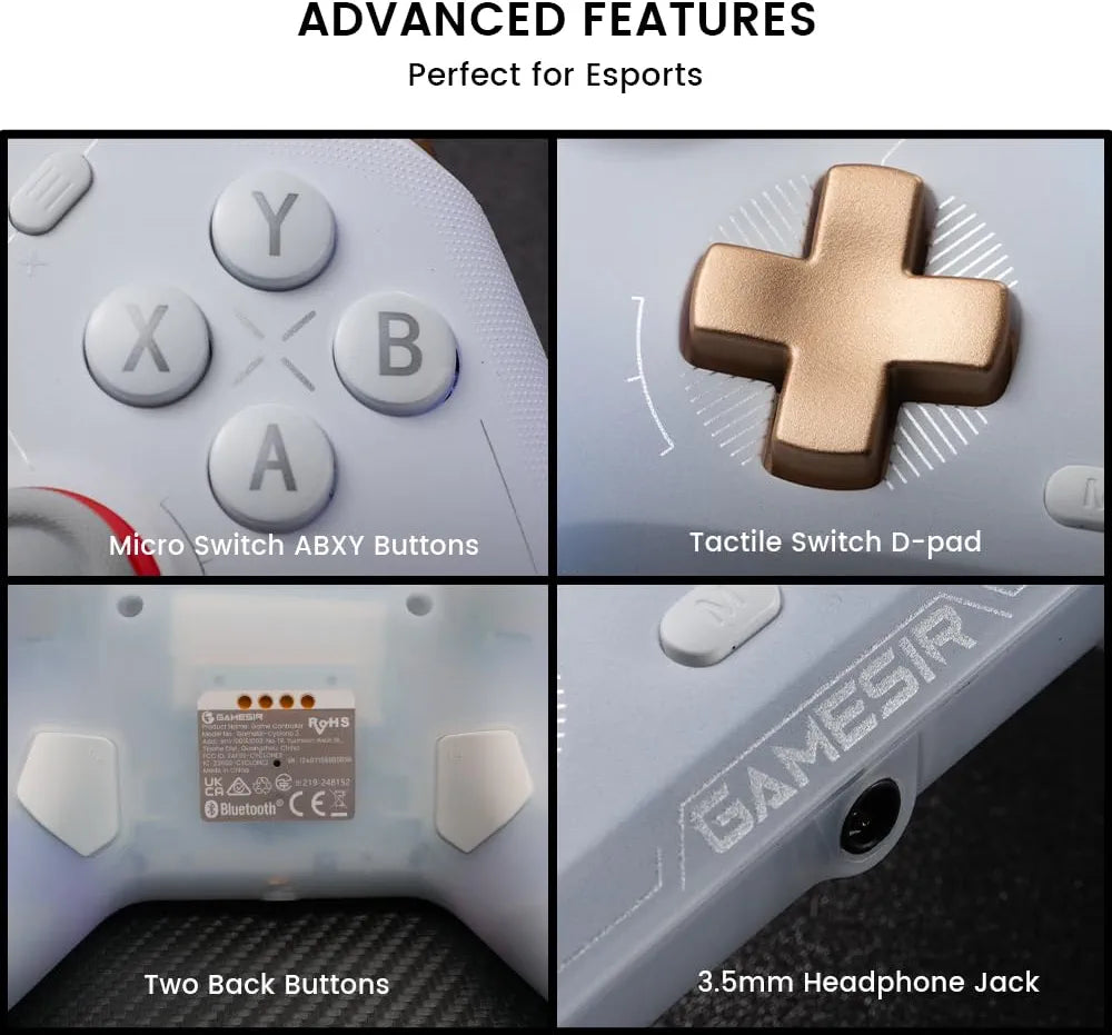 GameSir Cyclone 2 Multiplatform Wireless Controller- TMR Electromagnetic Joysticks&Hall Effect Switch triggers,6-axis Gyro Gaming Controller for Switch/PC/iOS/Android/Steam