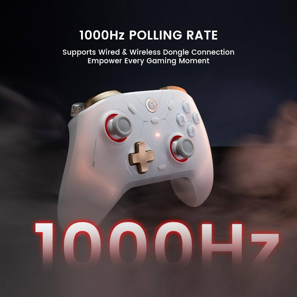 GameSir Cyclone 2 Multiplatform Wireless Controller- TMR Electromagnetic Joysticks&Hall Effect Switch triggers,6-axis Gyro Gaming Controller for Switch/PC/iOS/Android/Steam