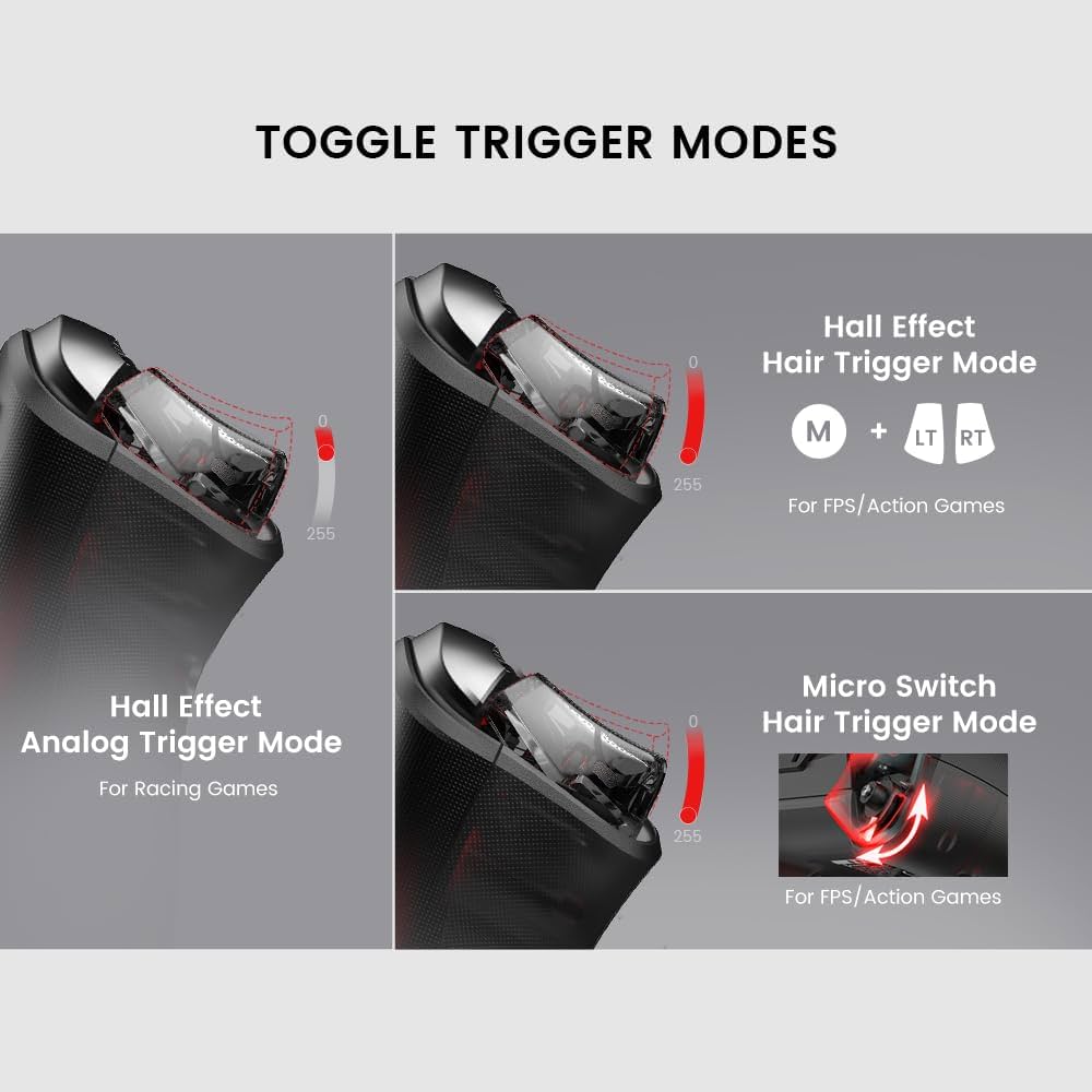 GameSir Cyclone 2 Multiplatform Wireless Controller- TMR Electromagnetic Joysticks&Hall Effect Switch triggers,6-axis Gyro Gaming Controller for Switch/PC/iOS/Android/Steam