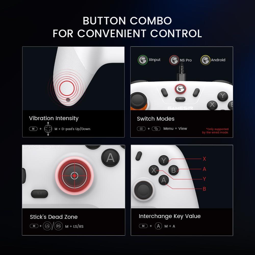 GameSir Nova Lite with USB Dongle Tri Mode Wireless Controller T4NL