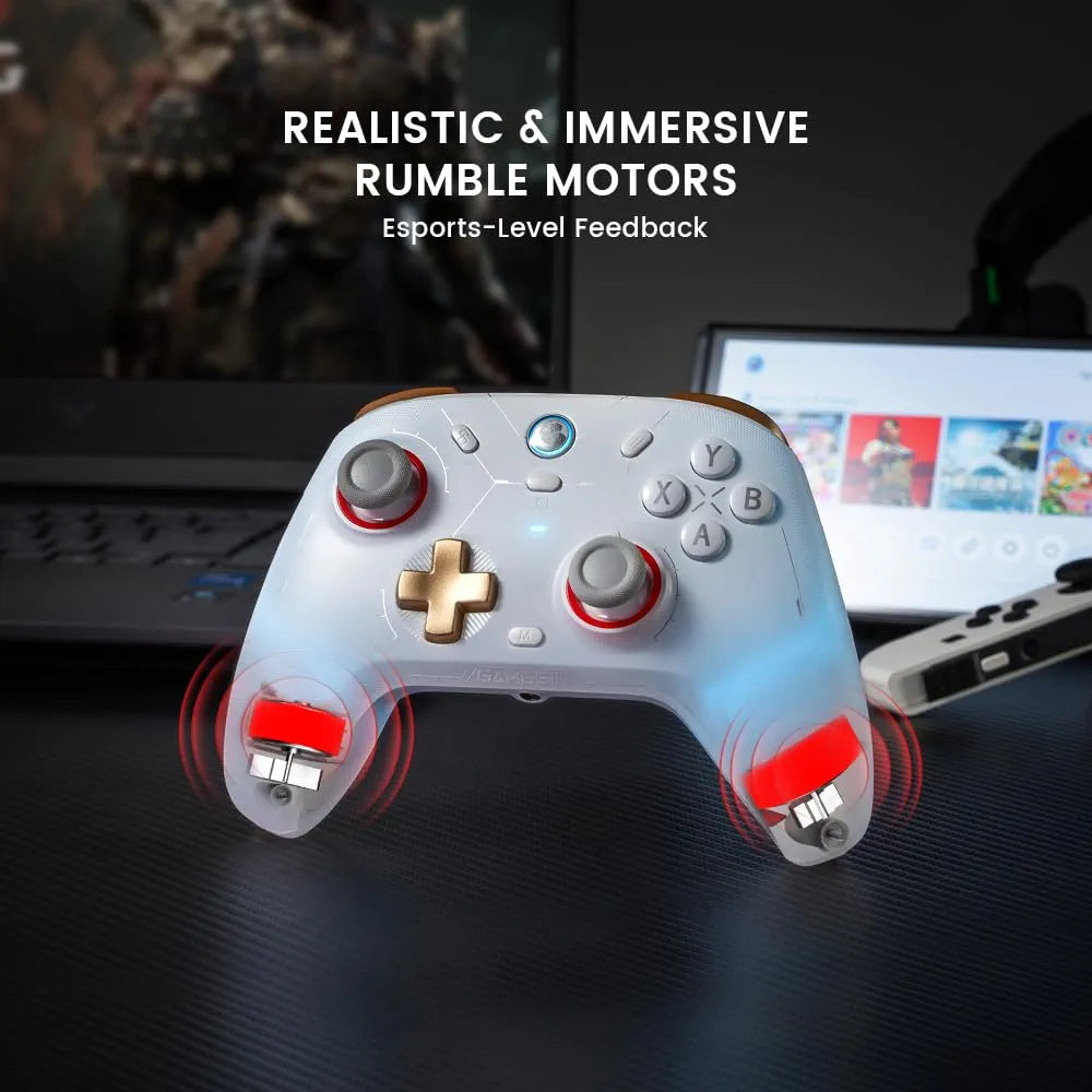 GameSir Cyclone 2 Multiplatform Wireless Controller- TMR Electromagnetic Joysticks&Hall Effect Switch triggers,6-axis Gyro Gaming Controller for Switch/PC/iOS/Android/Steam