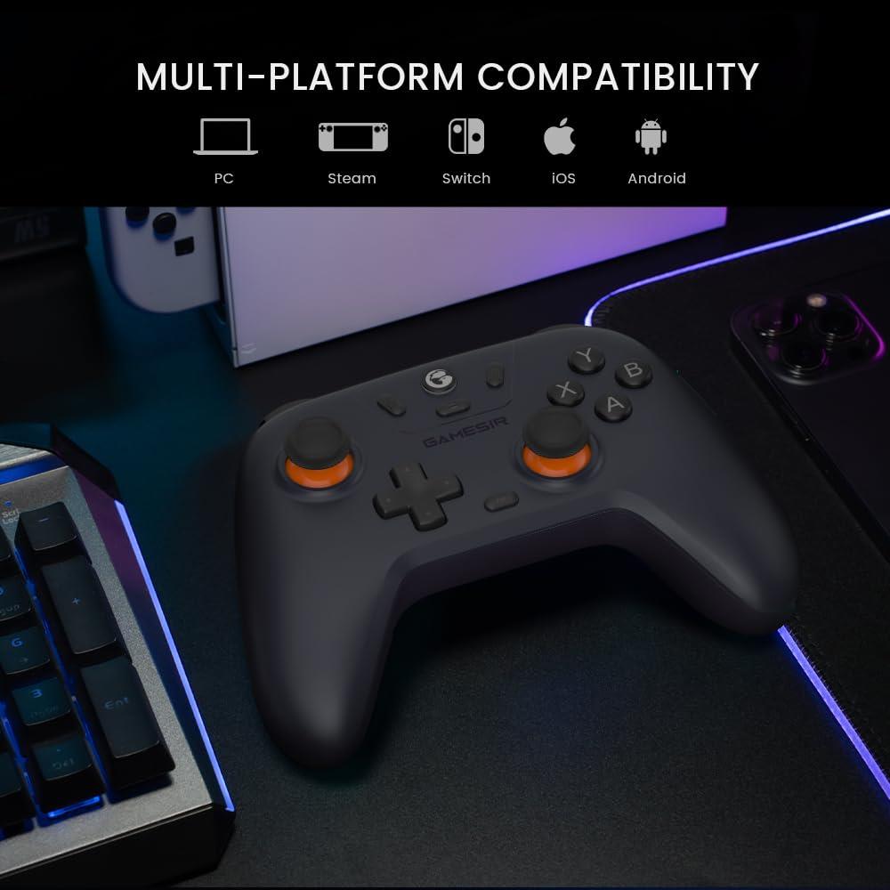 GameSir Nova Lite Wireless Controller for PC,Hall Effect Sticks & Trigger Bluetooth Controller Gamepad with Hall Effect Trigger,Turbo,Rumble Vibration,Android, Switch & Steam Deck