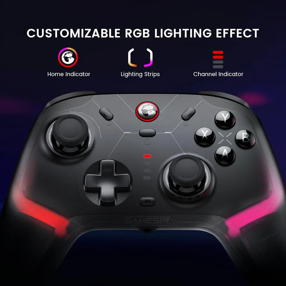 GameSir Cyclone 2 Multiplatform Wireless Controller- TMR Electromagnetic Joysticks&Hall Effect Switch triggers,6-axis Gyro Gaming Controller for Switch/PC/iOS/Android/Steam
