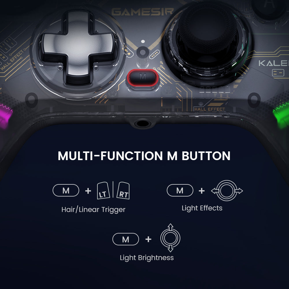 GameSir Kaleid Wired Xbox Controller – Hall Effect Joysticks & Triggers, Transparent Gaming Gamepad