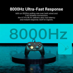 GameSir G7 Pro 8K PC Wireless Controller, Aimlabs Edition – 8000Hz Polling Rate Wired & 2.4G, TMR Joysticks Anti-Stick Drift, Hall Effect Analog Triggers, Esports Gamepad for Windows PC with 3.5mm Audio