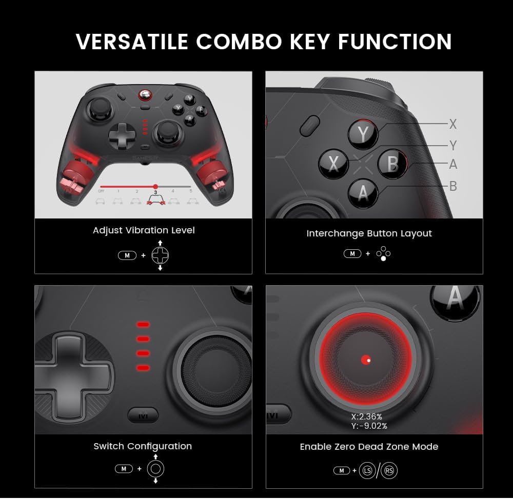 GameSir Cyclone 2 Multiplatform Wireless Controller- TMR Electromagnetic Joysticks&Hall Effect Switch triggers,6-axis Gyro Gaming Controller for Switch/PC/iOS/Android/Steam