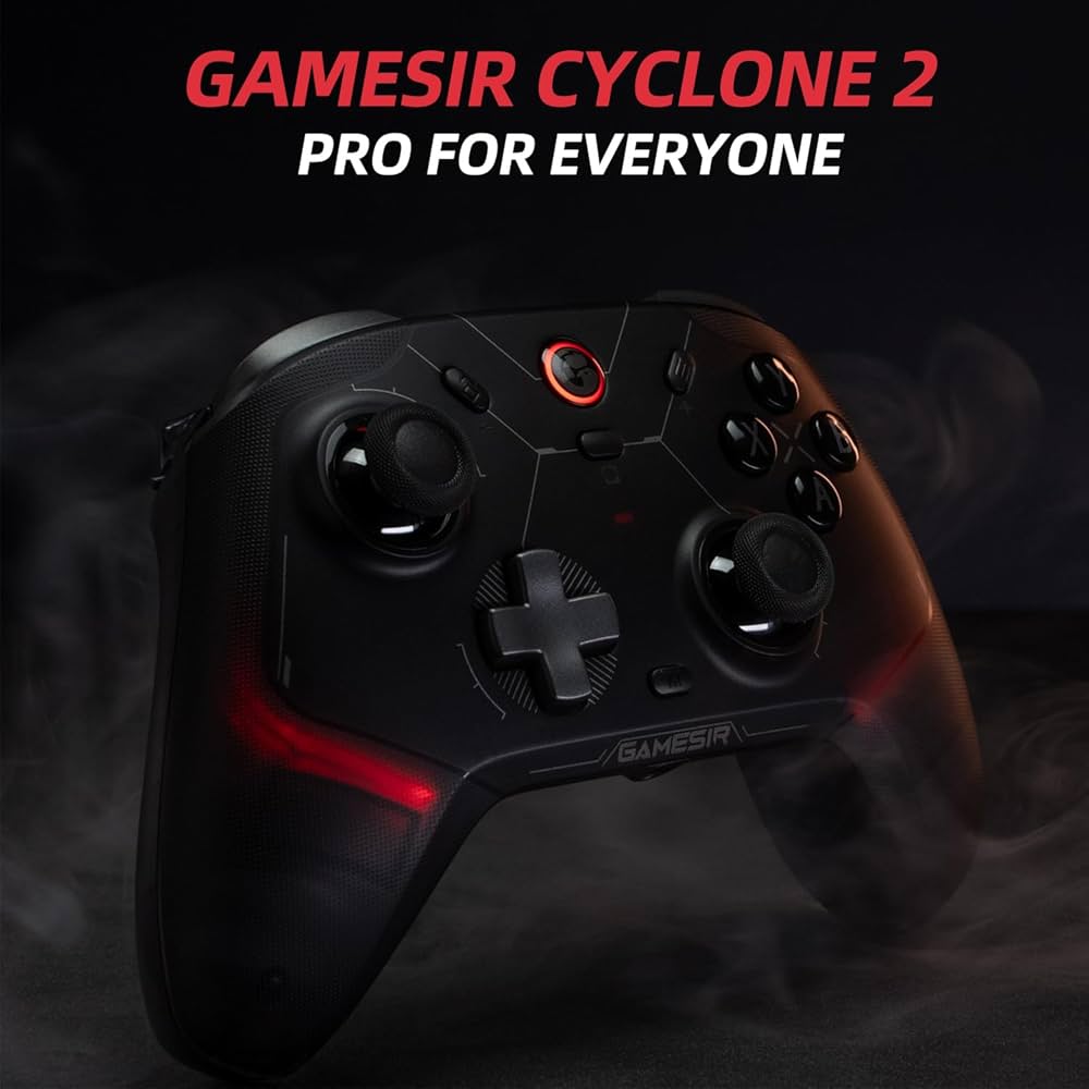 GameSir Cyclone 2 Multiplatform Wireless Controller- TMR Electromagnetic Joysticks&Hall Effect Switch triggers,6-axis Gyro Gaming Controller for Switch/PC/iOS/Android/Steam