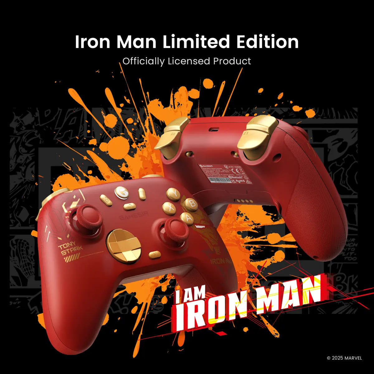 GameSir Nova 2 Lite Hall Effect Wireless Gaming Controller – Iron Man Edition