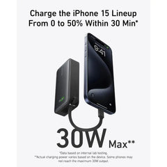Anker Nano Powerbank 10,000mah 30W Built in USB C Cable
