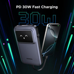 UGREEN 10000MAH Integrated Cable Power Bank 35603B
