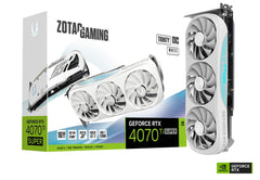 ZOTAC Graphic Card RTX 4070 Ti SUPER 16GB Trinity White OC