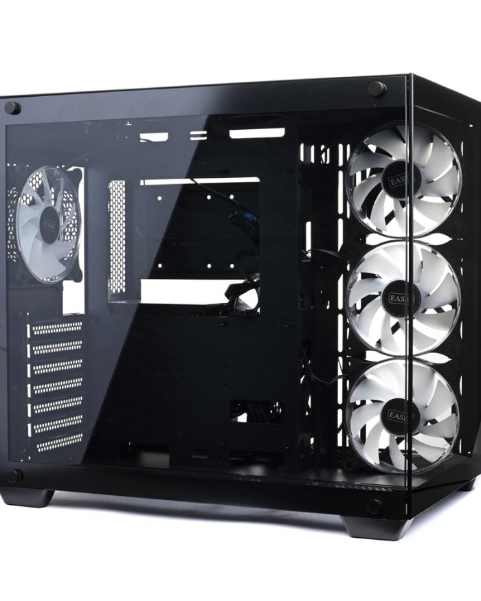 EASE EC124B Tempered Glass Gaming Case-Black