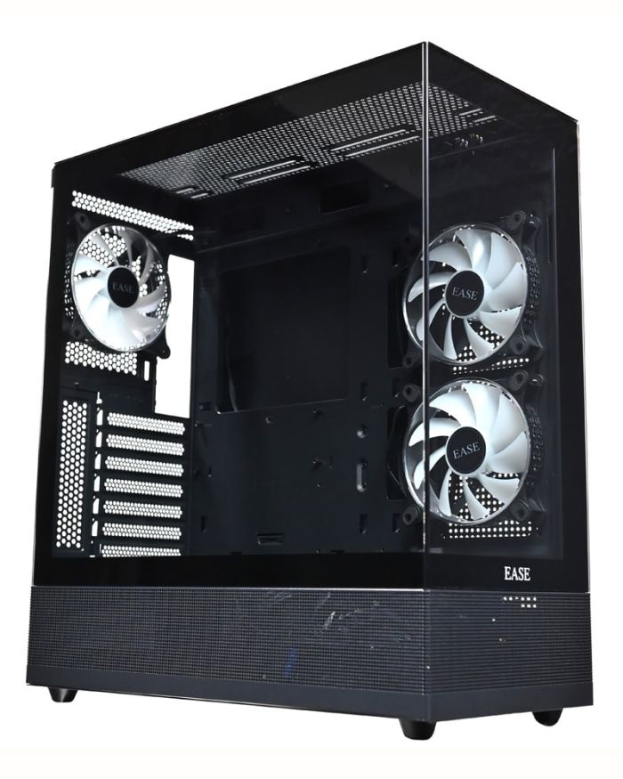 EASE EC123B Tempered Glass Gaming Case-Black