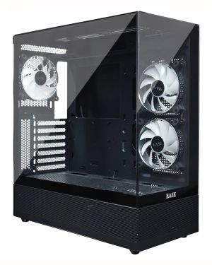 EASE EC123B Tempered Glass Gaming Case-Black