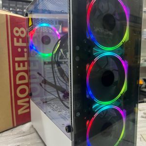 Xtech Casing F8 mid Tower white with 4 Rgb Fans