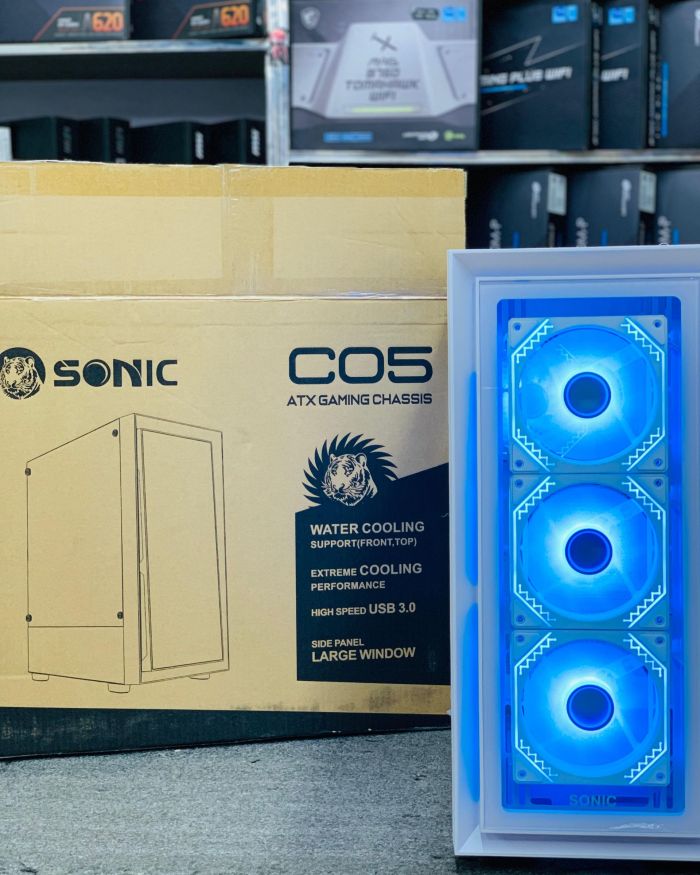 Sonic Casing Gaming C05 White 4 RGB Fans